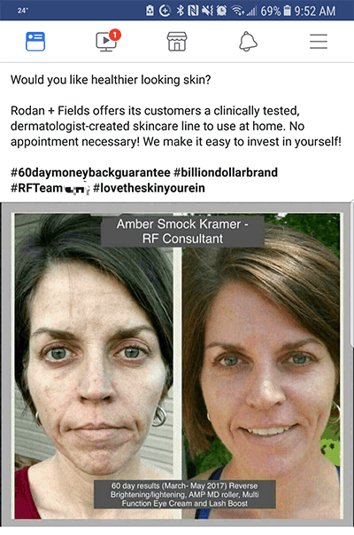Rodan and Fields FB post